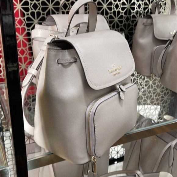 Kate Spade Darcy Flap Backpack Warm Taupe - Picture 4 of 16